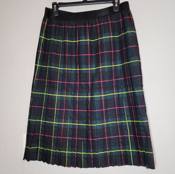 NWT Romeo & Juliet Couture Pull On Twill Pleat Tartan Plaid Skirt Holiday Large - Picture 11 of 16